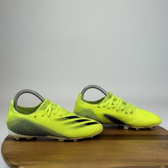 Big Kids Adidas X GHOSTED.2‎ Solar Yellow Athletic Soccer Cleats Size 5.5 Y GUC - Picture 1 of 8